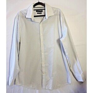 Tommy Hilfiger Men’s Slim Fit Check Dress Shirt Supima Cotton Stretch.